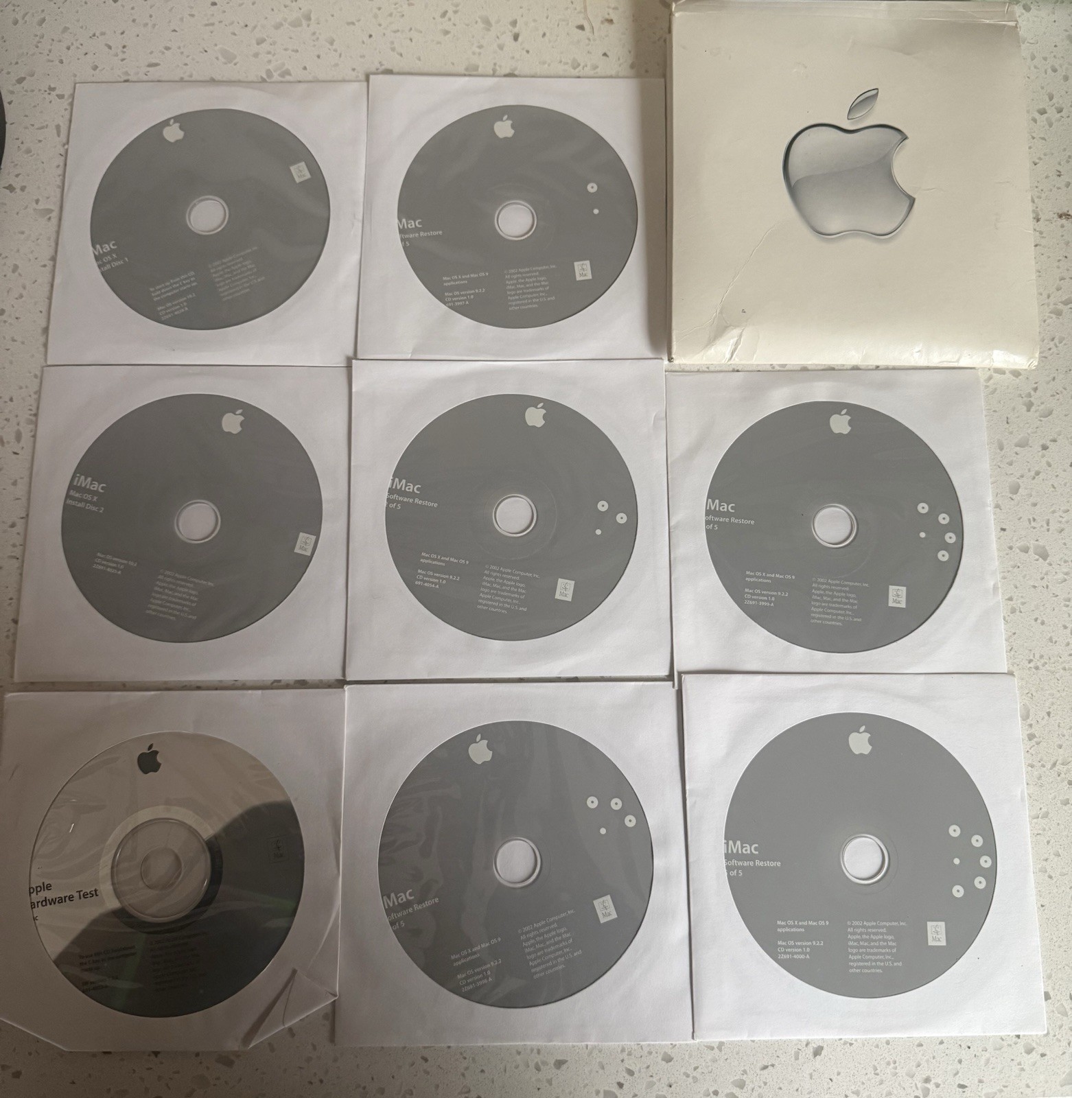 Mac OS X Install, Restore & Hardware Test Lot Apple 2002 Discs