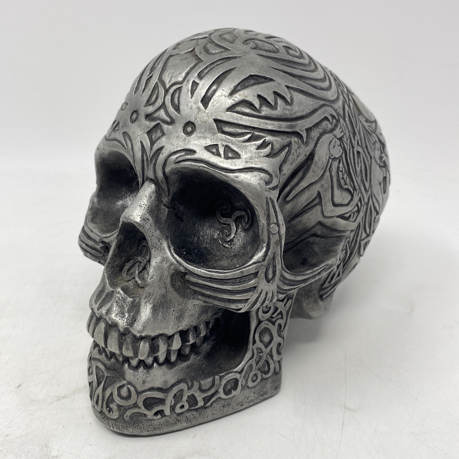 Vintage 1998 Halloween WUI Tribal Tattoo Skull Summit Collection Gothic Adams 6”