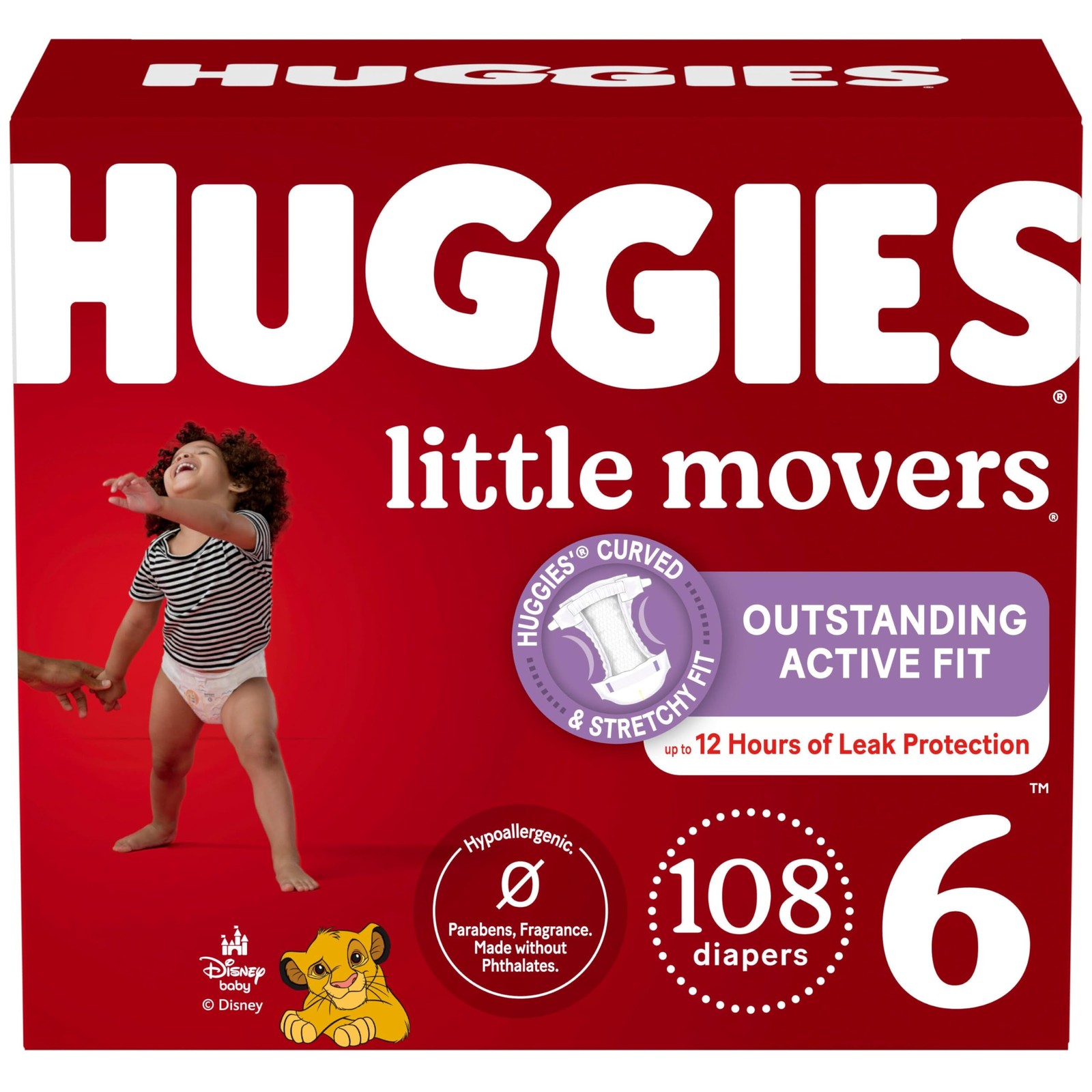 Diapers Size 6 Little Movers 108 Count 2 Pack Huggies Baby Packs disposable