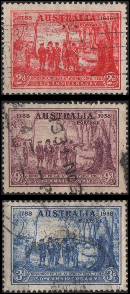 Australia #163-165 Used