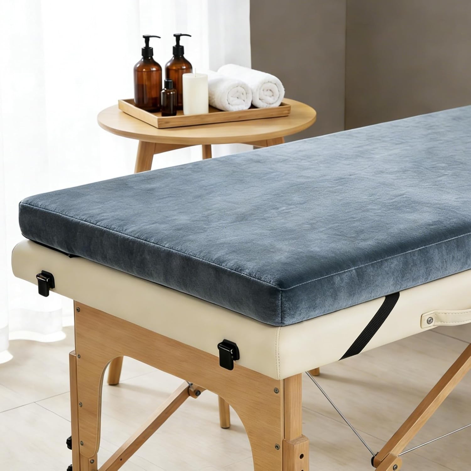 73x28x3 inch Massage Bed Mattress Topper with Removable Cover, Non-Slip Elastic