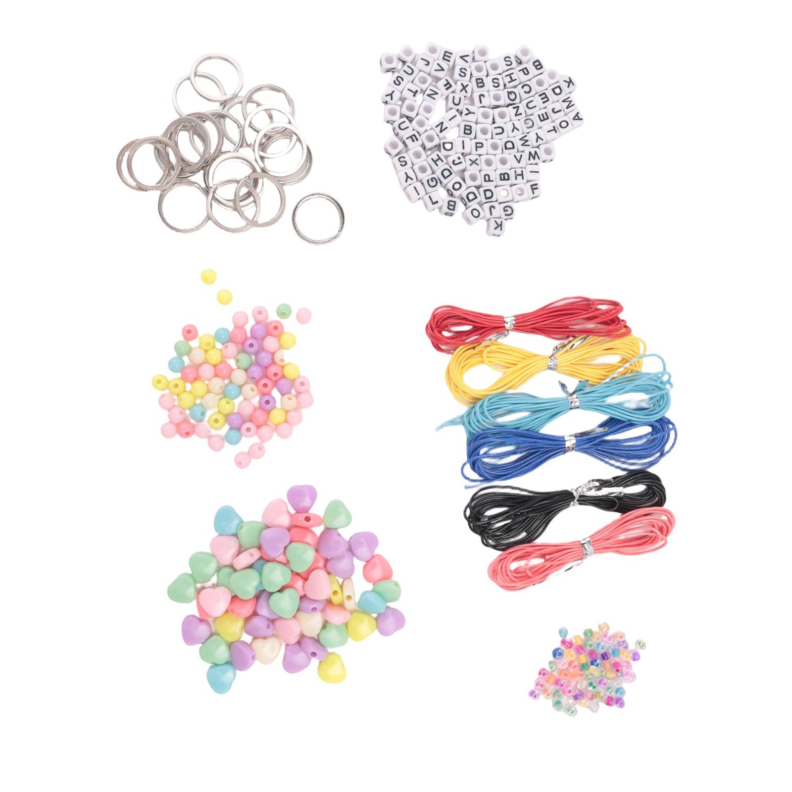 286Pcs DIY Keychain Making Craft Kits,Beads for Jewelry Making Set Supplies5322