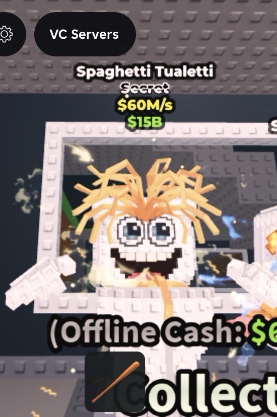 VC Servers Spaghetti Tualetti Secret Game Item Asset $60M/s $15B Collectible