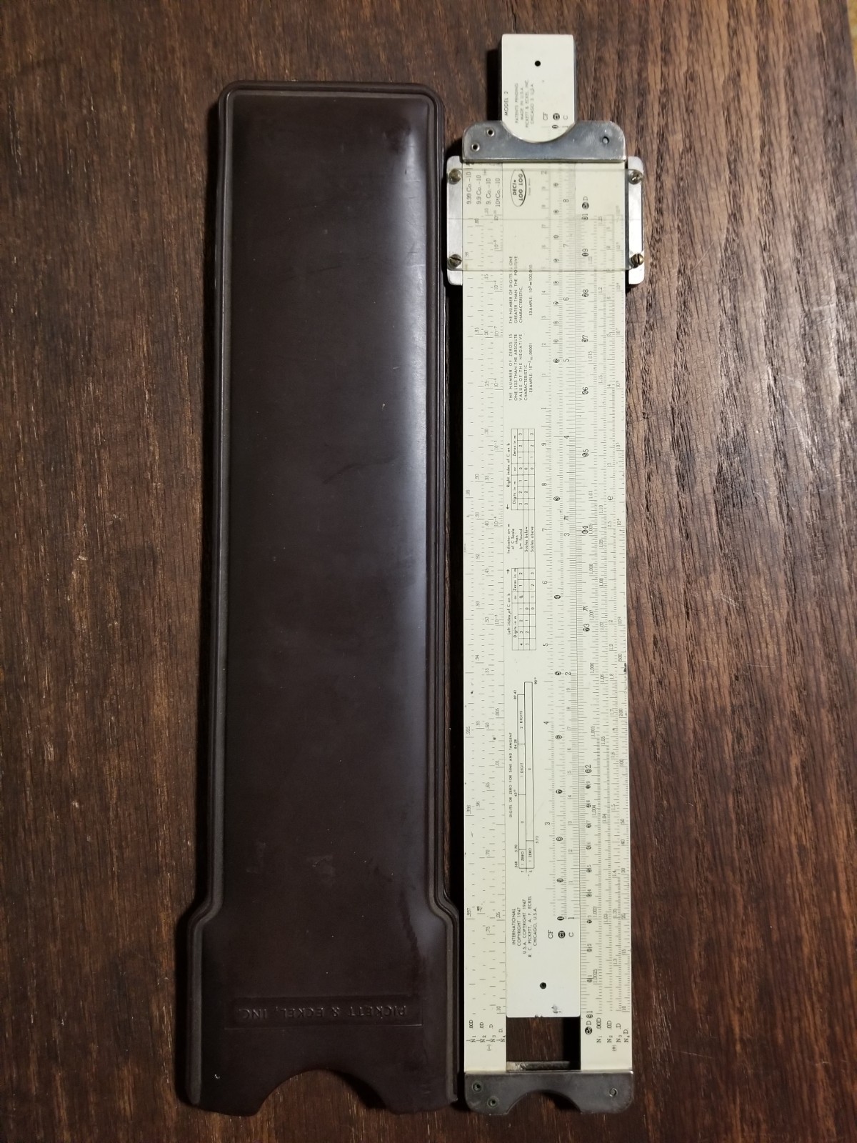 Vintage Pickett & Eckel Slide Rule Model No 2 Deci Log Log 1947