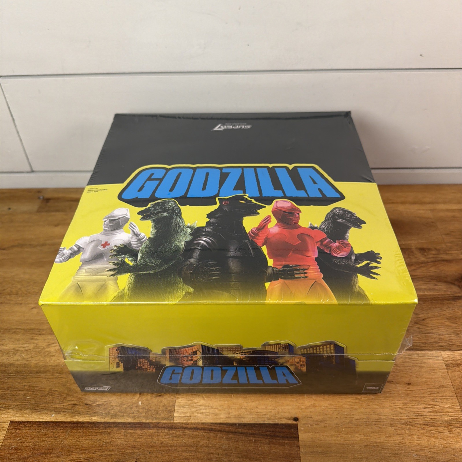 Sealed box of 12 Super7 ReAction Godzilla Kaiju Blind Box 3.75" Scale Figures