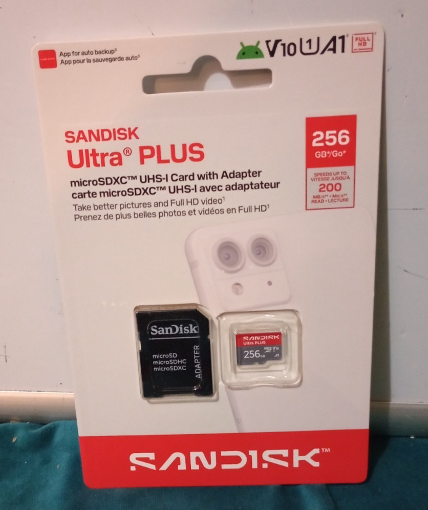 SanDisk Ultra 256GB microSDXC Card UHS-I 150MBs SDSQUAC-256G-GN6MA w/Adapter NEW