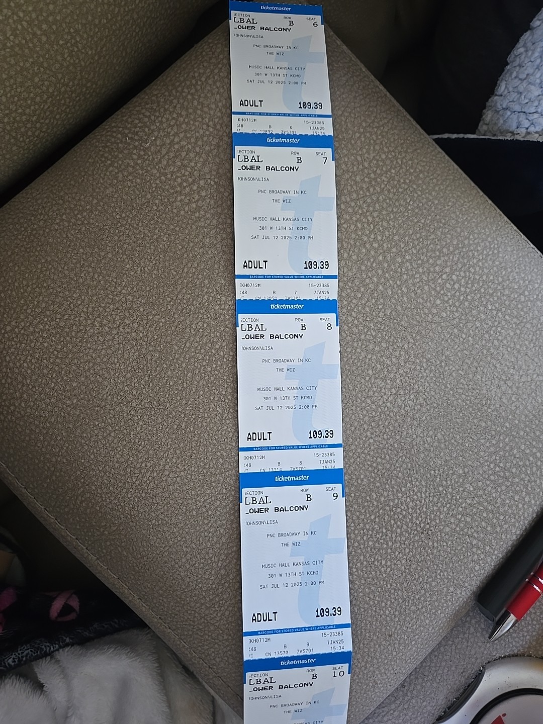 5 Tickets to The WIZ in Kansas City , MO Saturday,  July 12th, 2025 2PM .