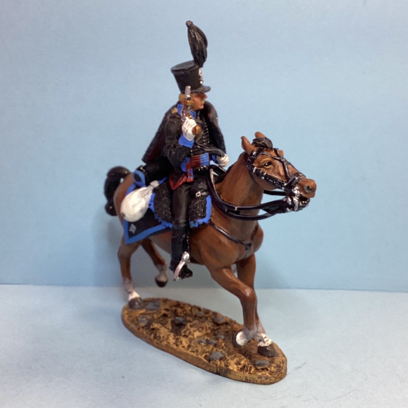 Del Prado 60 mm Napoleonic Figure Trooper Brunswick Hussars 1812