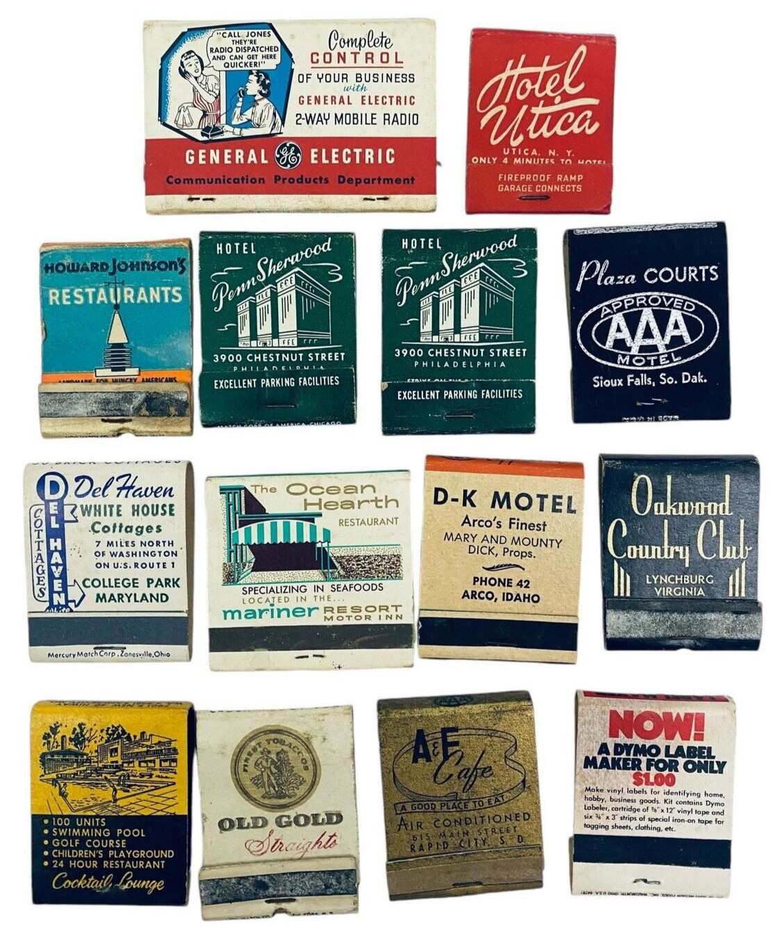 Matchbook Lot - General Electric Utica Howard Johnson Sherwood Country Club