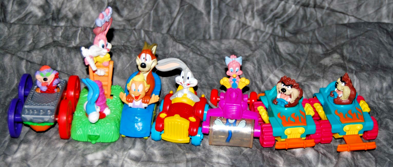 Vintage McDonald Tiny Toons Looney Tunes Mixed Lot Of 7 Happy Meal Toys  1990's