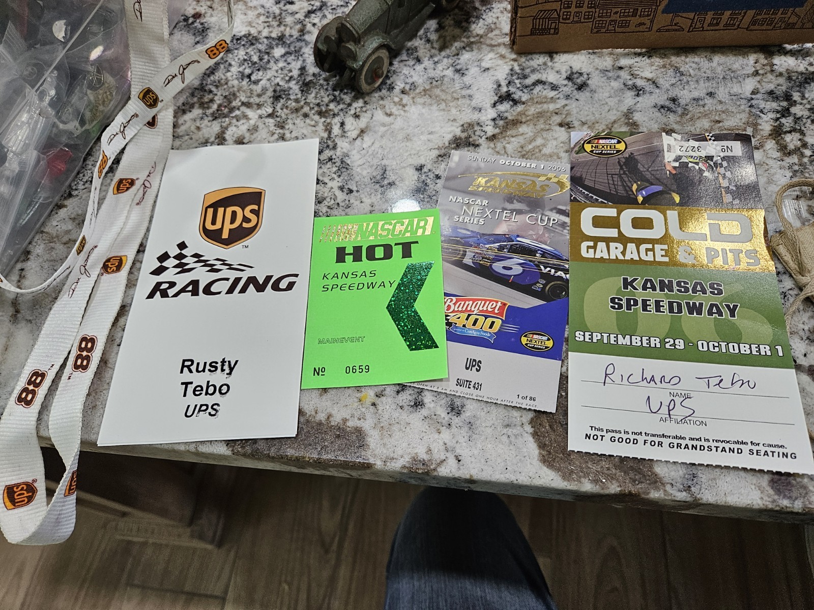 Kansas Speedway Tickets From 2006 Ups  With Holder And Landyard