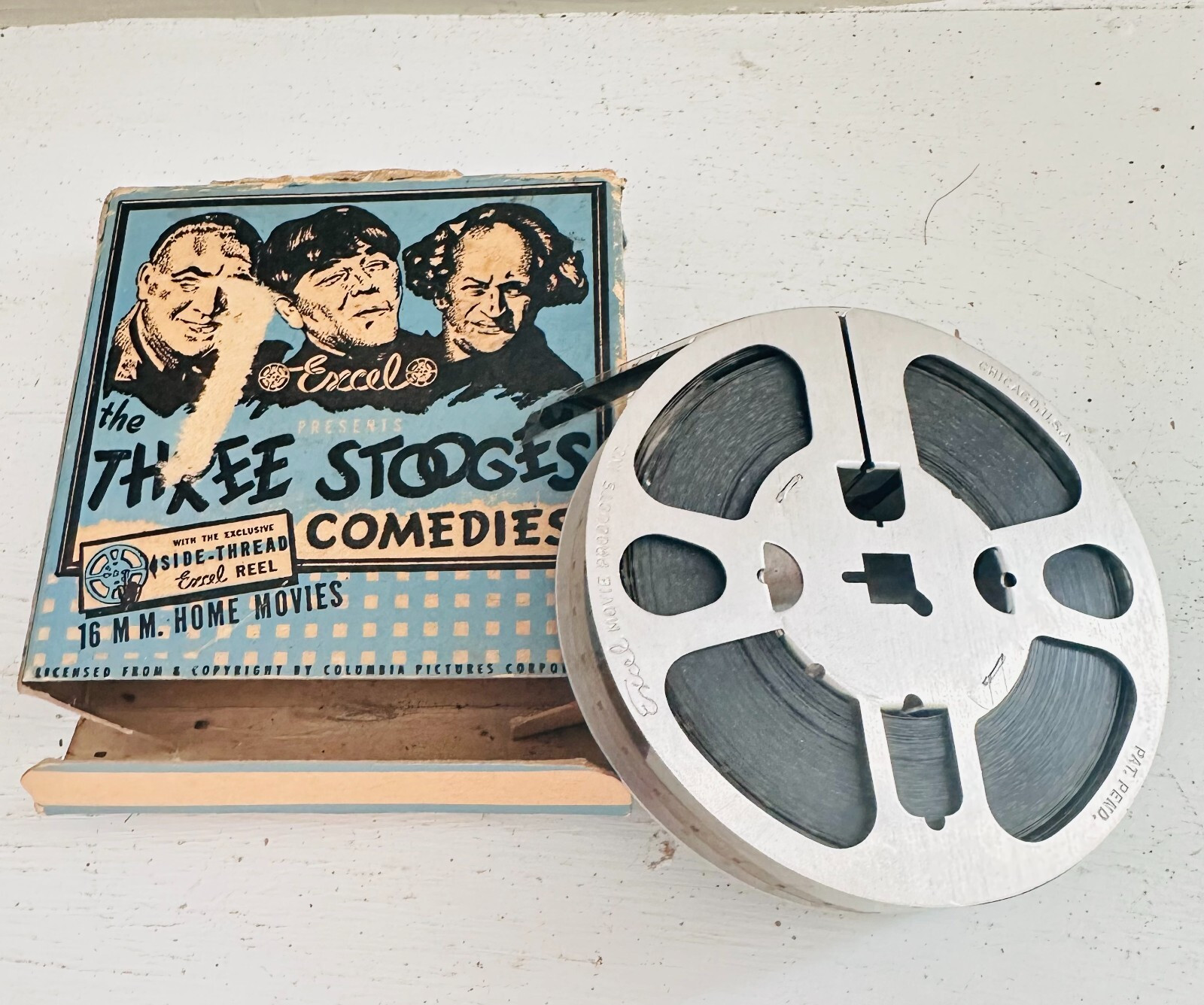 Vintage The Three Stooges 16 mm 50ft Movie Reel - Grin & Bear It