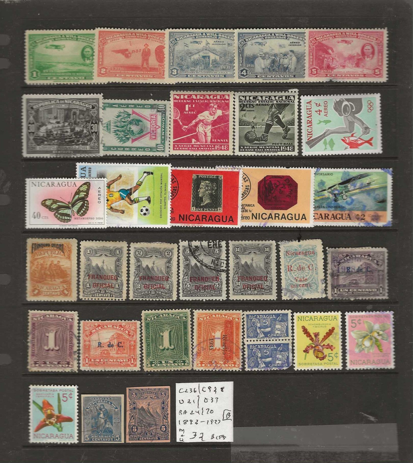 NICARAGUA...Sc #C236/928; O21/O37; RA24/RA70 +++ ...M & U...18921977...52 Diff