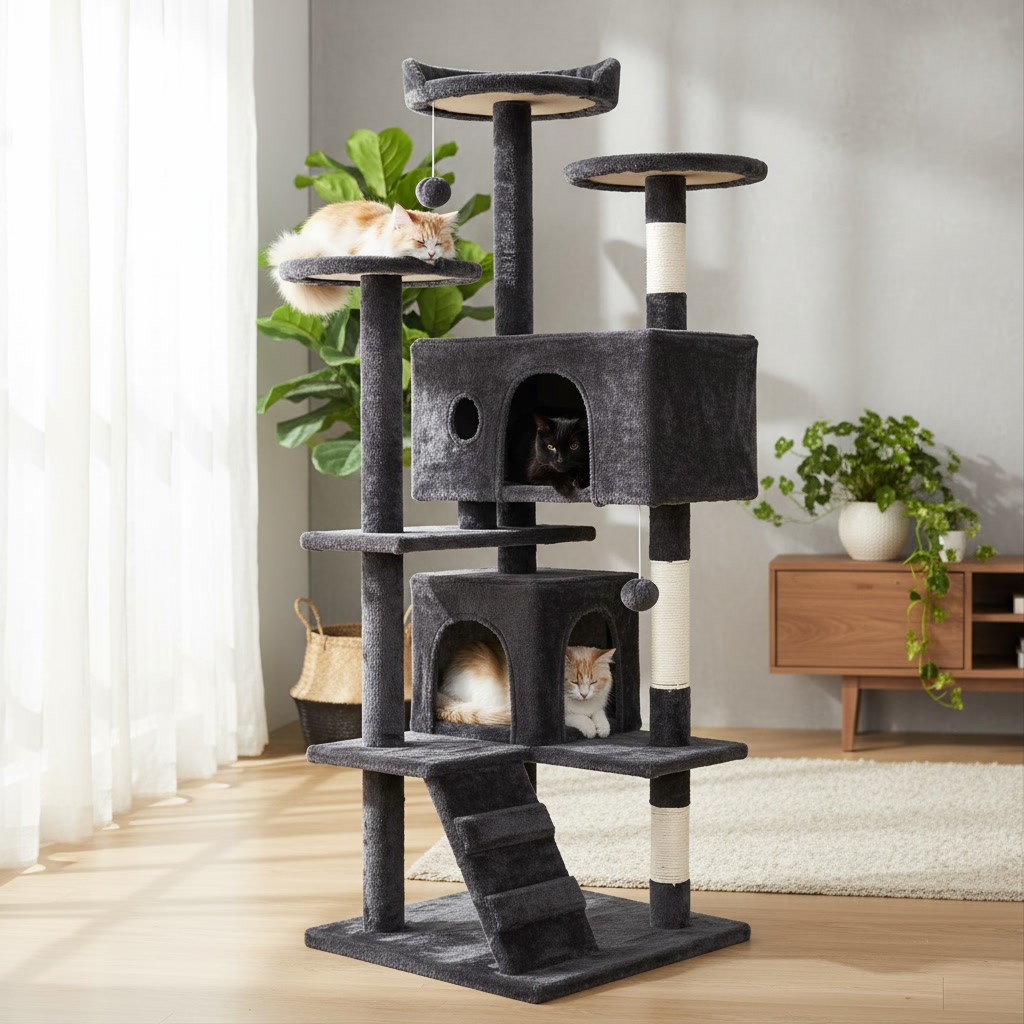 Cat Tree Tower Cat Furniture Scratching Post Multi Level Cat playground