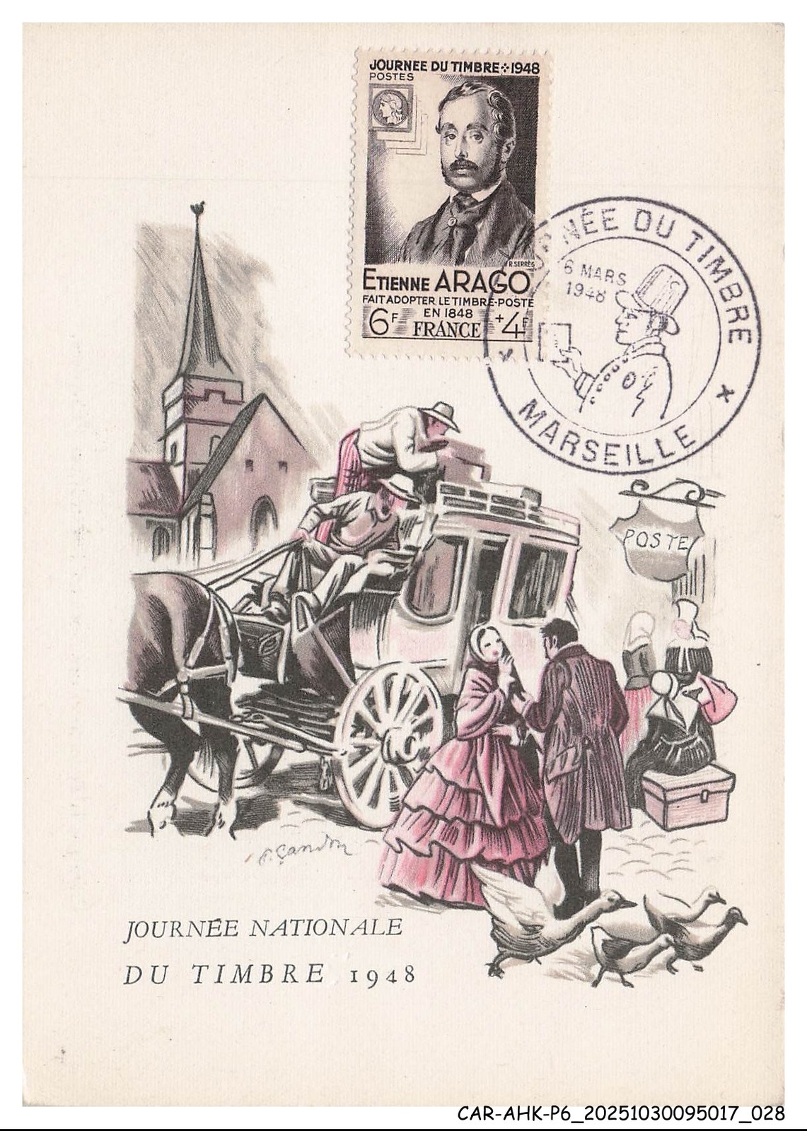 CAR-AHKP6-0309-MAXIMUM Cards - MARSEILLE - National Stamp Day - 19