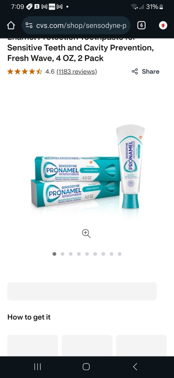 Sensodyne Toothpaste Sensitivity Gum and Enamel, 3.4 Ounce (Pack of 3)