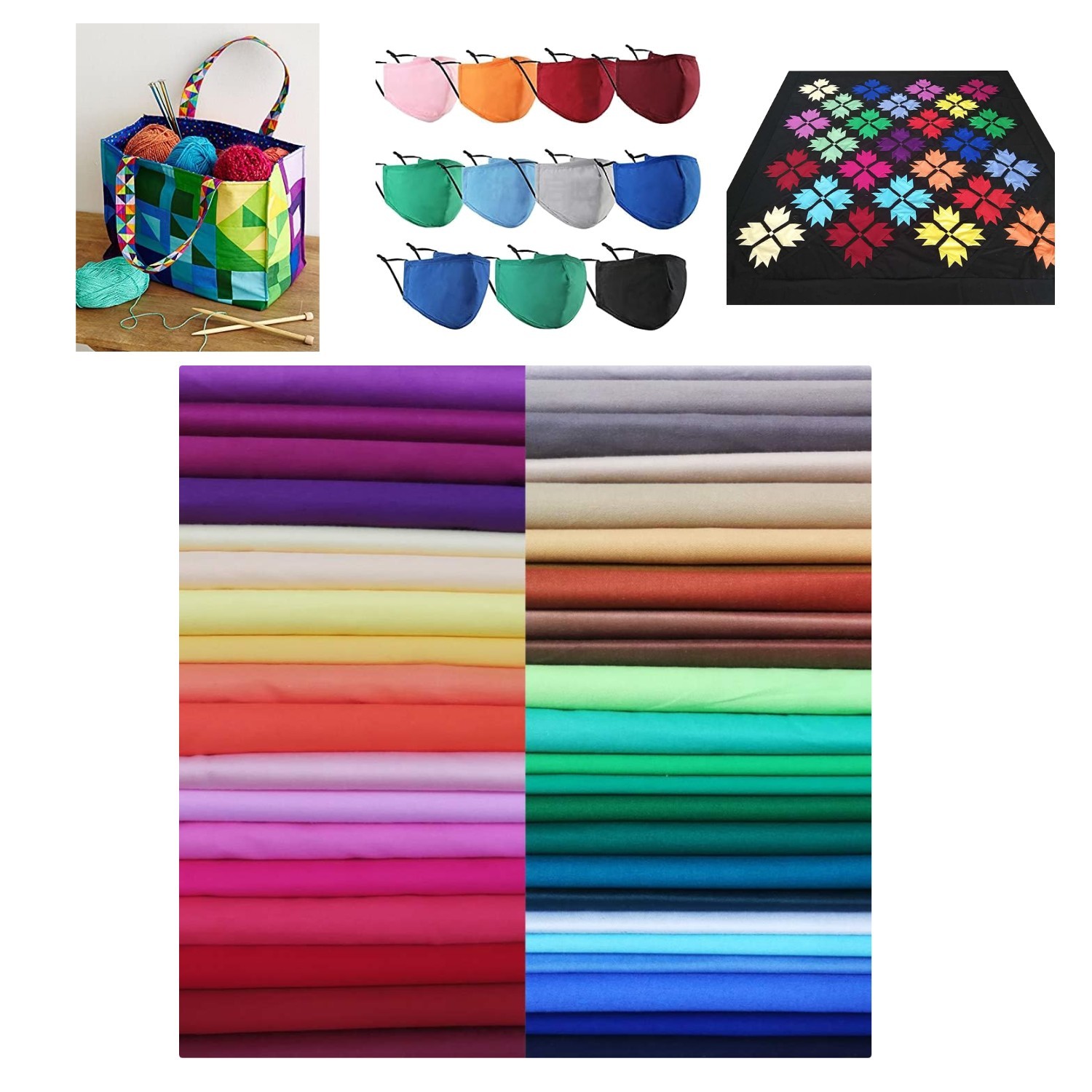 Nature-Themed 50 PCS 10"x10" Precut Cotton Fabric Bundles for Quilting Lovers