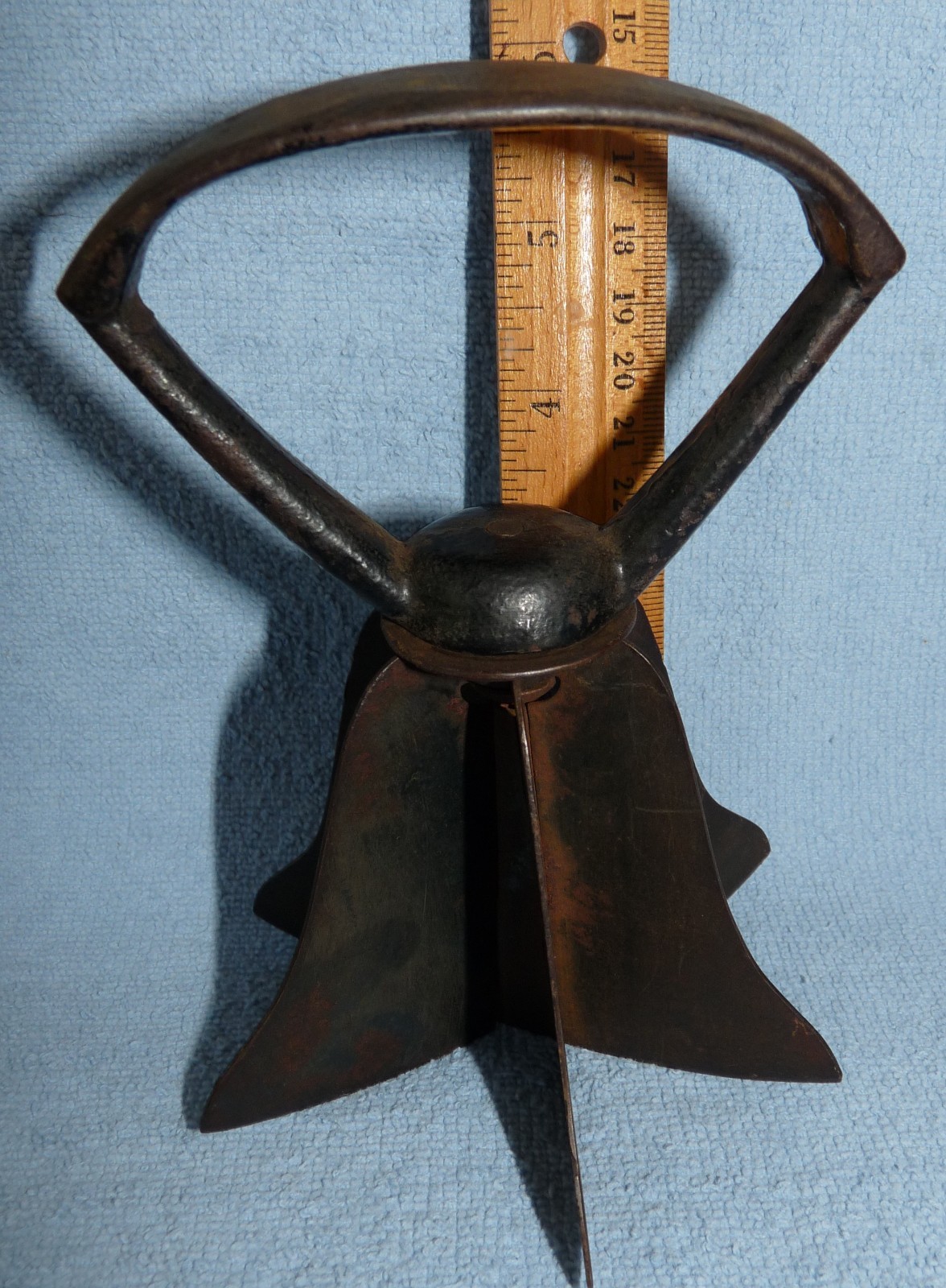 Vintage Antique Primitive Cast Iron Handle 6 Blade Metal Food Chopper