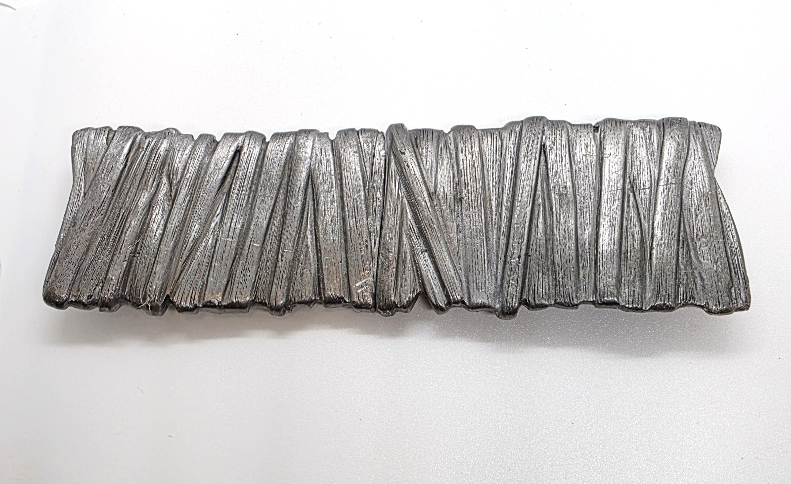 Vintage 90s PAPPAGALLO Pewter Tone Metal Two Piece Belt Buckle Abstract Y2K