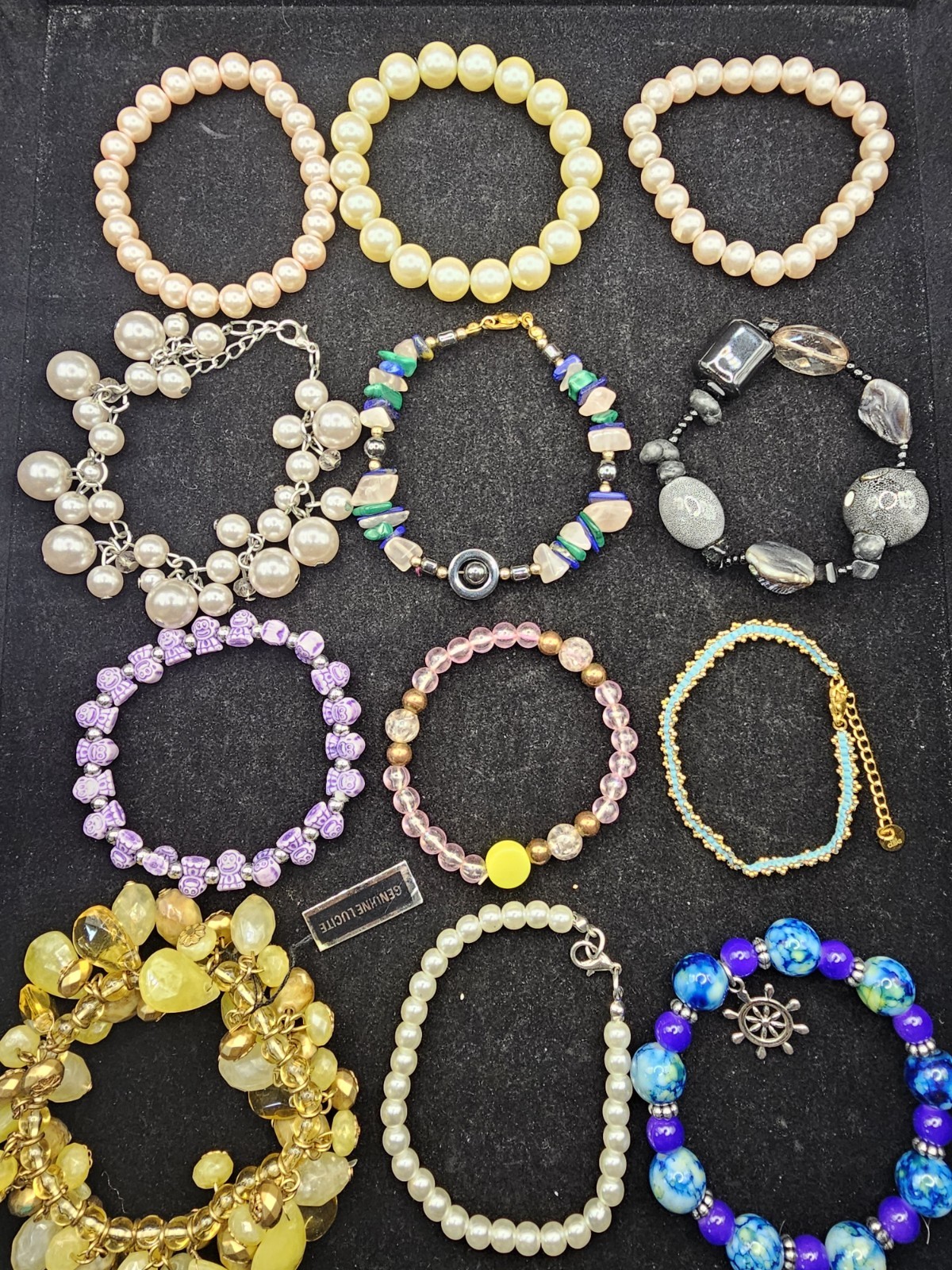 Vintage to Now Beaded Bracelet Lot of 12 Mixed Wearable Jewelry