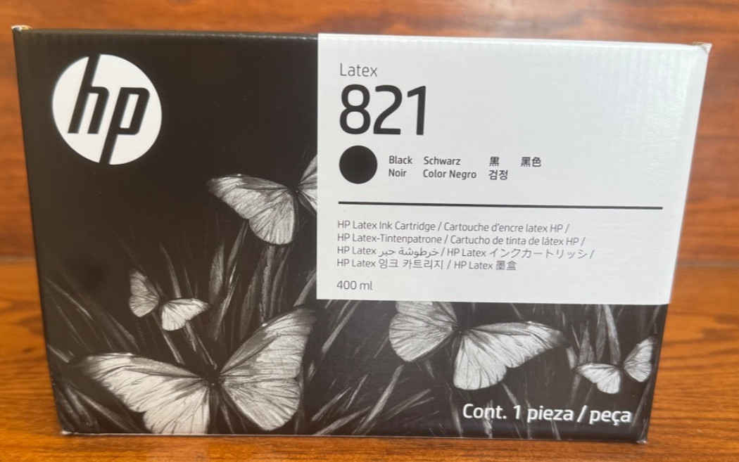 HP G0Y89A New Genuine HP 821 Black Latex Ink 400ml for Latex 110 115 Aug 2027