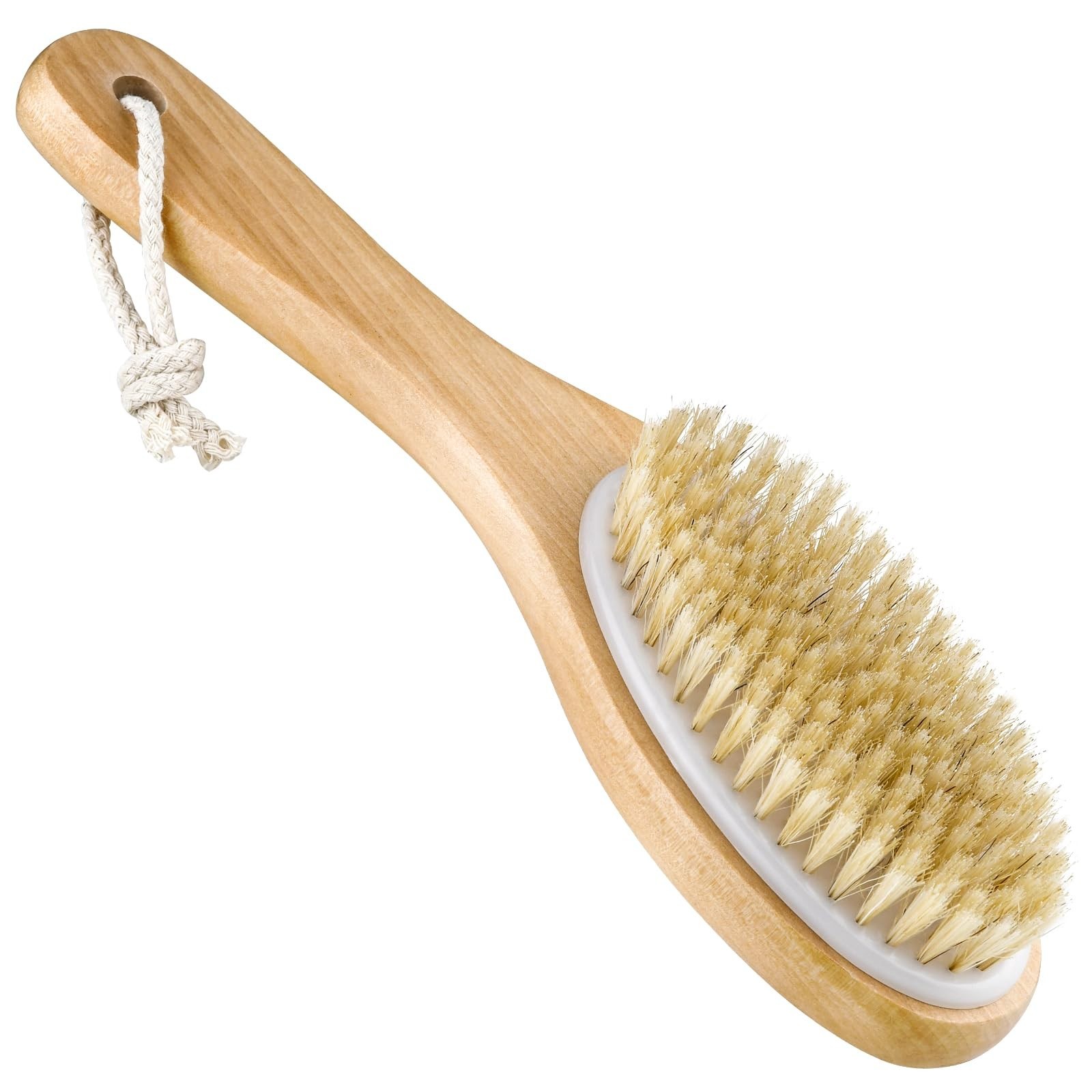 Dry Brushing Body Brush, 100% Natural Boar Bristle Beauty Body Dry Brush Brus...