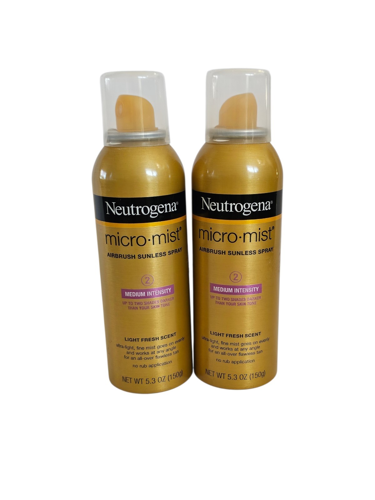 Neutrogena Micro Mist Airbrush Sunless Tan MEDIUM INTENSITY 5.30 oz  Lot X 2