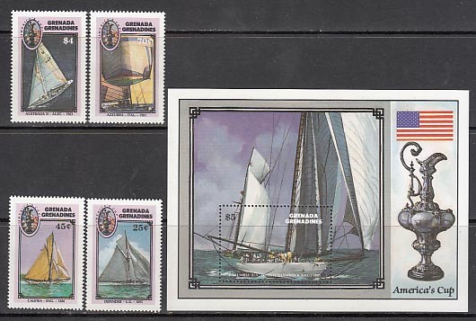 Grenada-Grenadines - Mail Yvert 723/6+H.125 ** MNH Ships