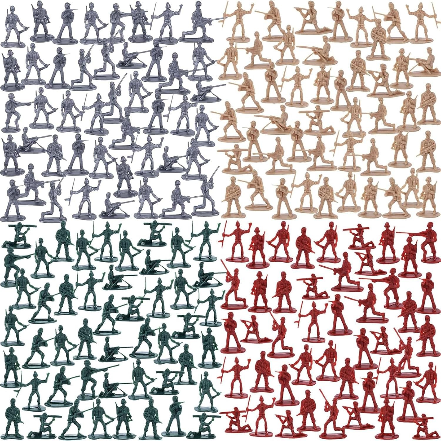 120PCS Army Toys Military Set, Army Men Soldier Playset Plastic Toy Soldiers Fig