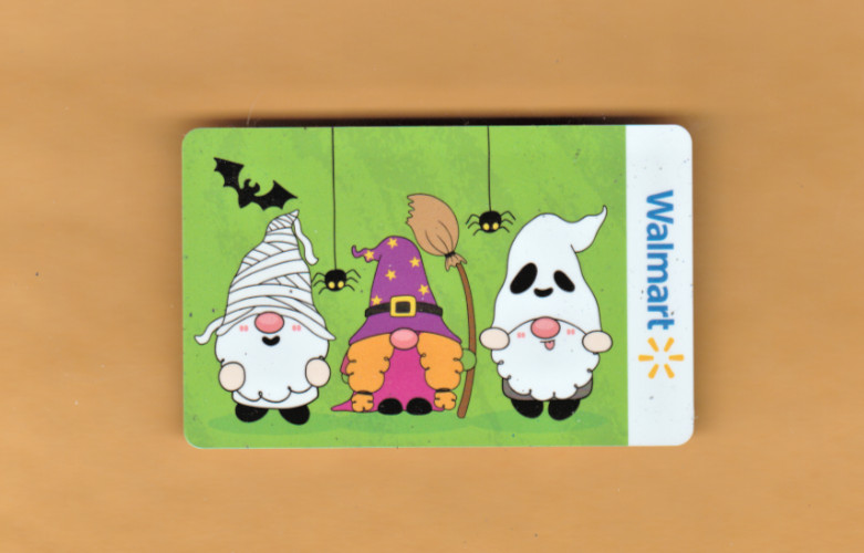 Collectible Walmart Gift Card - Halloween Gnomes - No Cash Value - FD104170