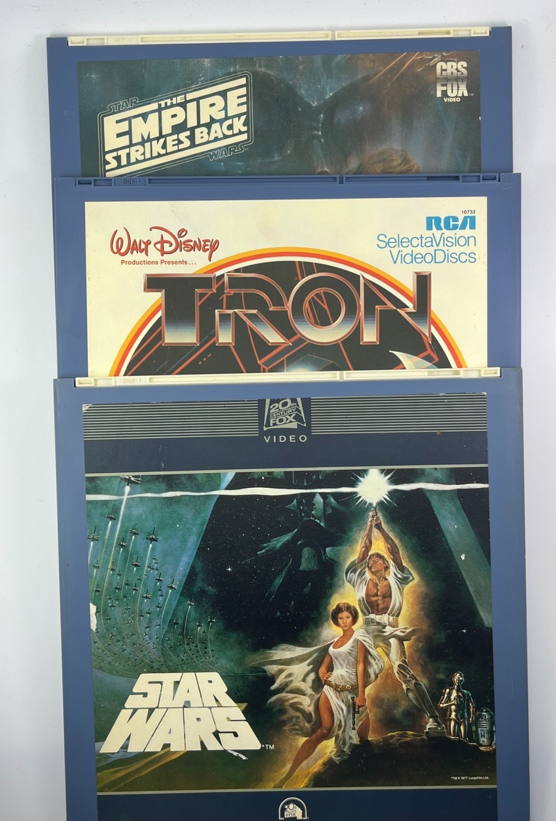 Star Wars / Empire Strikes Back / Tron CED Videodisc Selectavision Lot 3 Sci-Fi