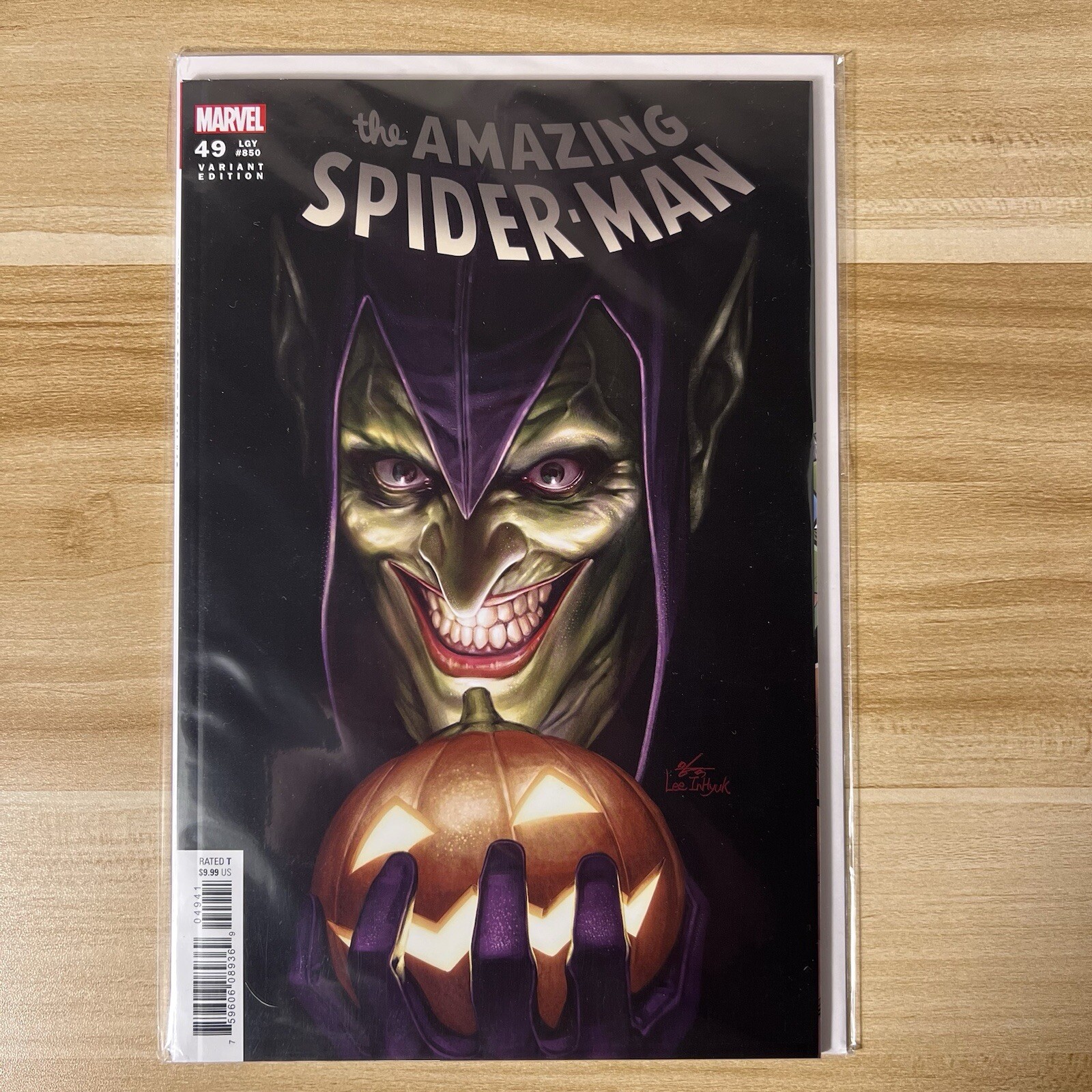 The Amazing Spider-Man 49/850 by Inhyuk Lee 1:25 Variant Green Goblin/Venom