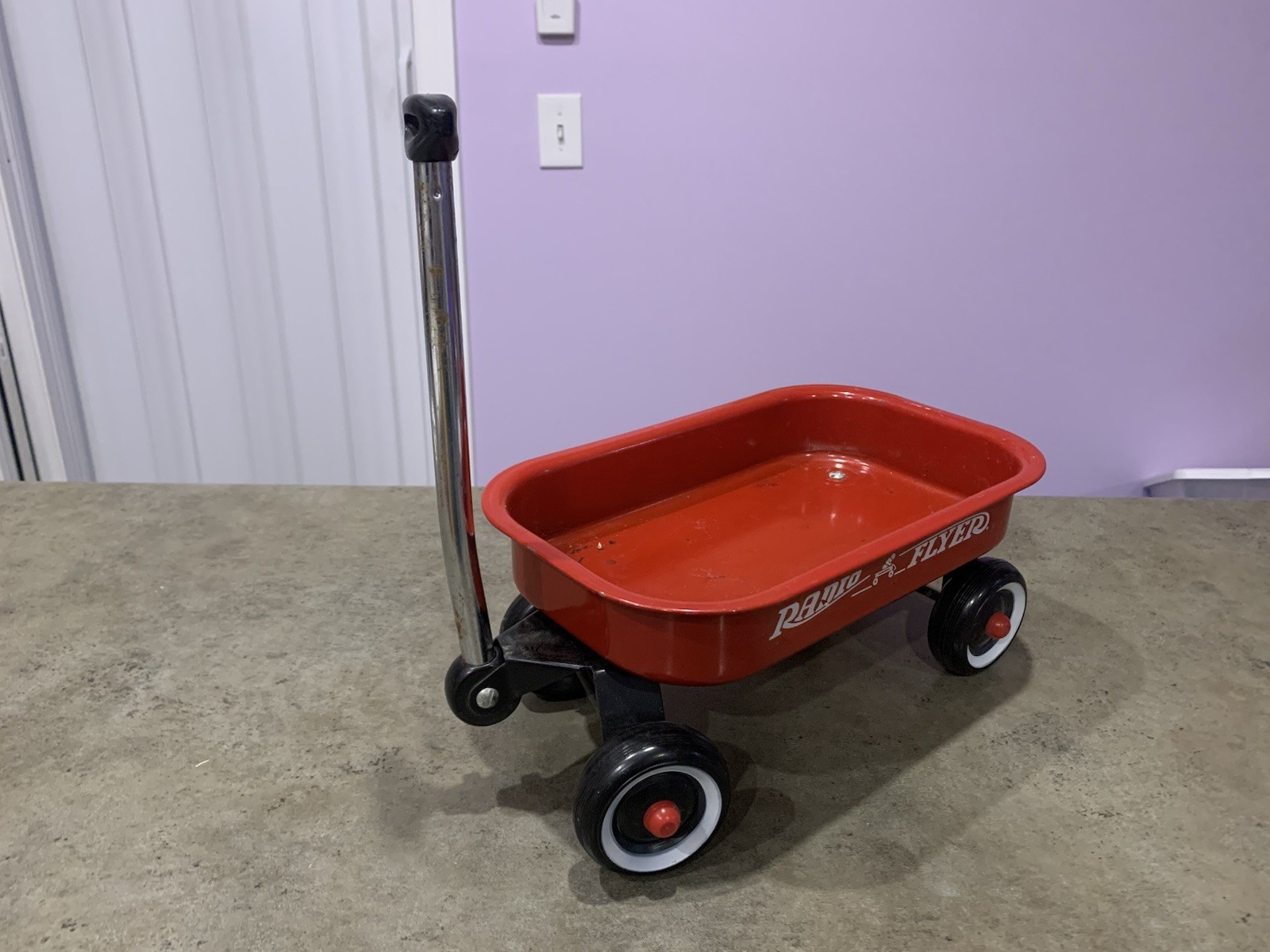 Radio Flyer Little Red Wagon Working Handle Metal Toy Small Mini Collectible