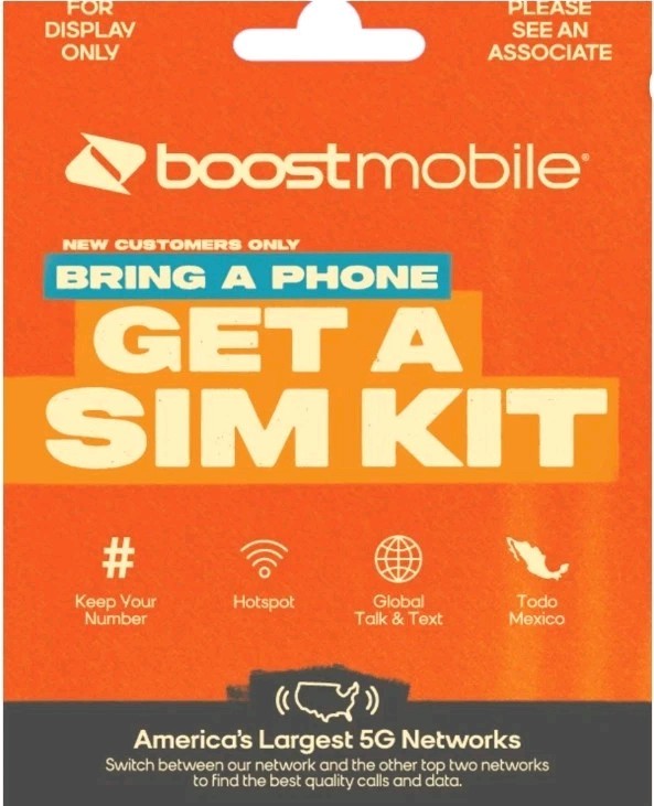 Boost Mobile SIM Card Activation Kit - New Sealed