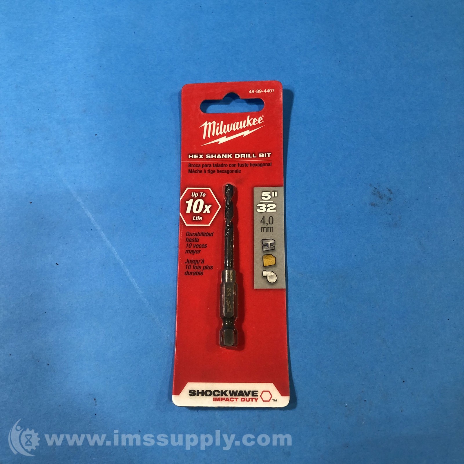 Milwaukee Tool 48-89-4407 5/32in Shockwave Impact Hex Drill Bit FNFP