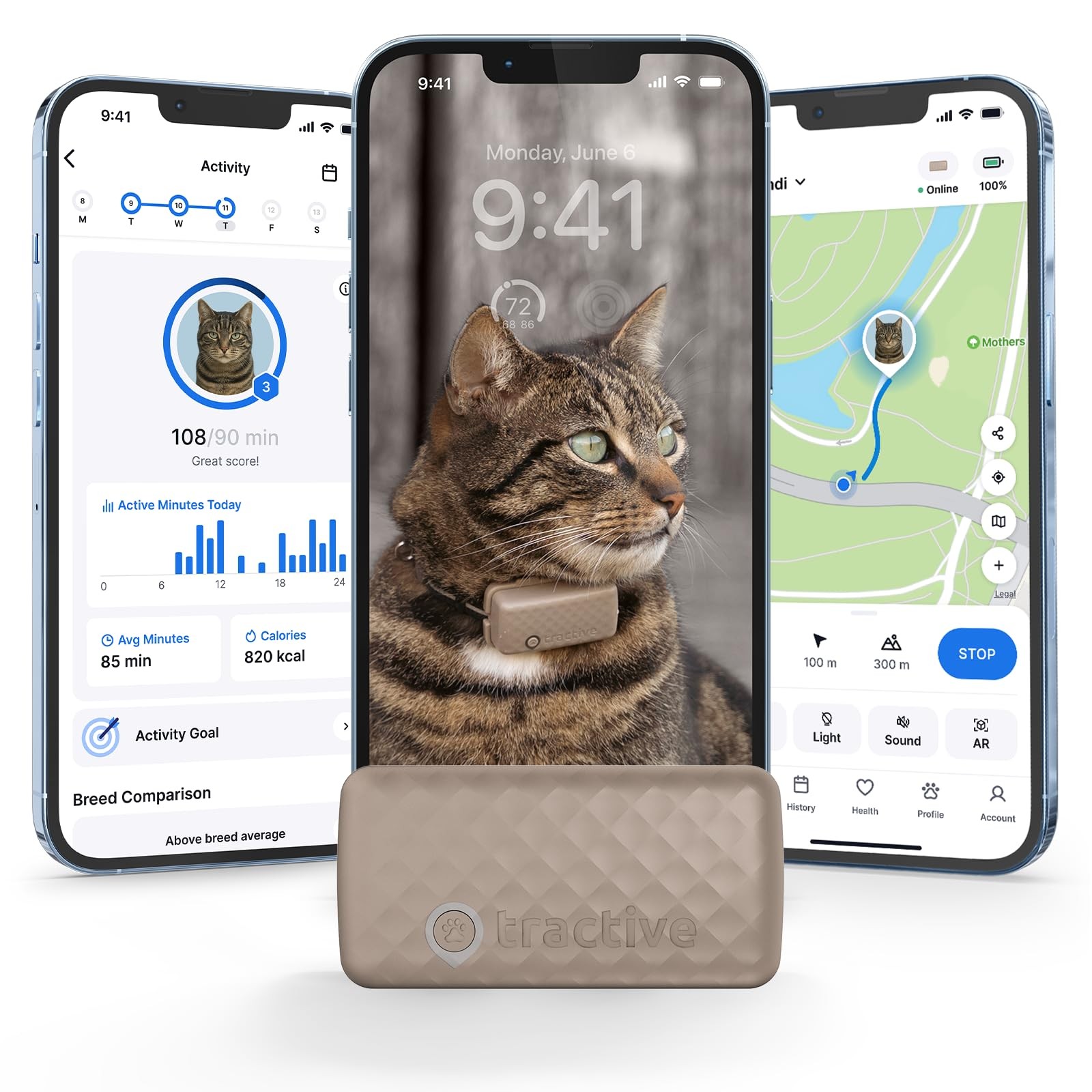 Tractive Smart Cat GPS Tracker | Real-Time Location & Wellness Monitoring for...