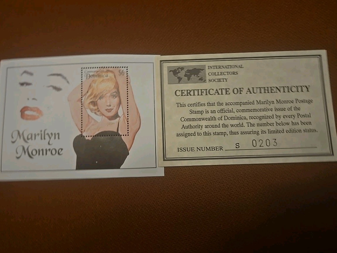International Collector Society Marilyn Monroe.  Issue 