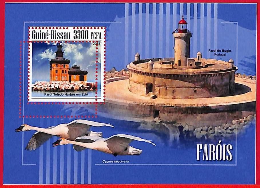 A5085 - GUINE-BISSAU - ERROR MISPERF Stamp Sheet - 2018 - Lighthouses
