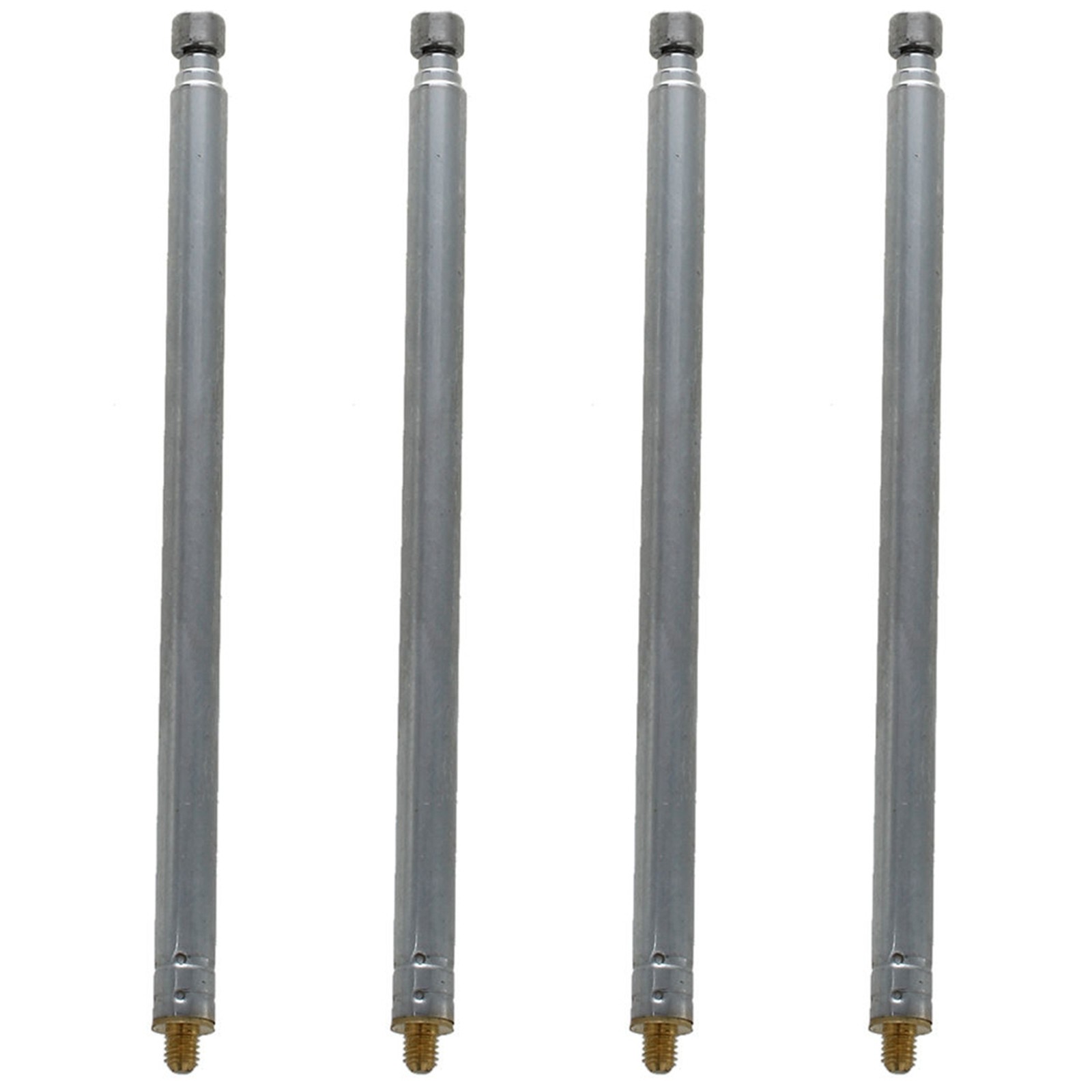 4 Pcs 13.6 Inch 345mm FM Radio  Telescopic Whip Antenna Aerial Silver Tone B1X7
