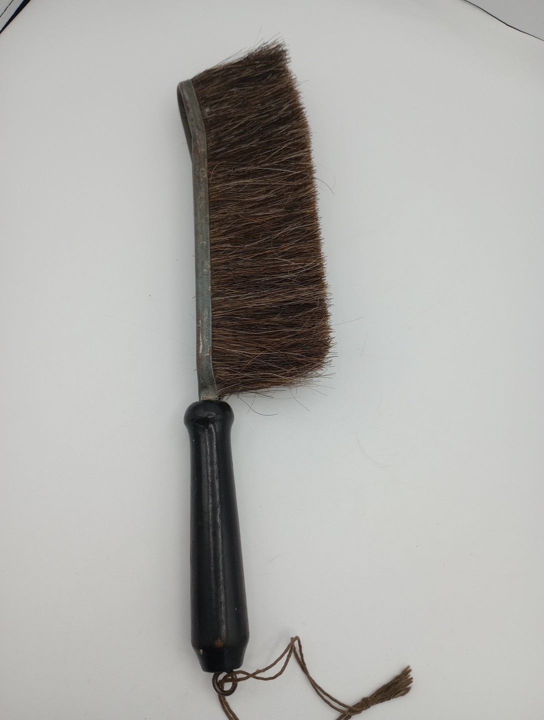 Vintage Wood Horsehair Drafting Brush Antique Rustic Natural Bristles Cleaning