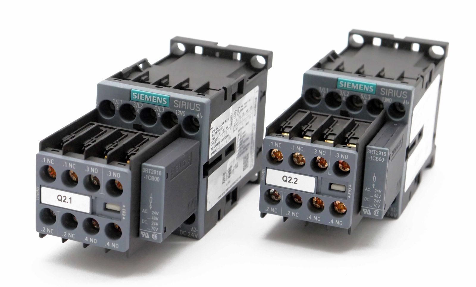 2x Siemens 3RT2016-1BB41 E:06 + 3RH2911-1HA22 E:03 + 3RT2916-1CB00 E:01 -used-