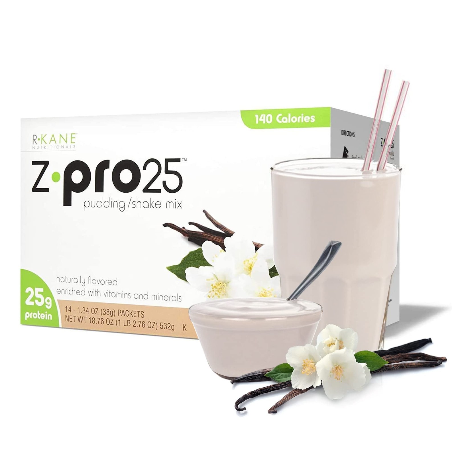 RKane Nutritionals ZPro Vanilla Protein Drink Mix  High Protein, Low Calorie ...