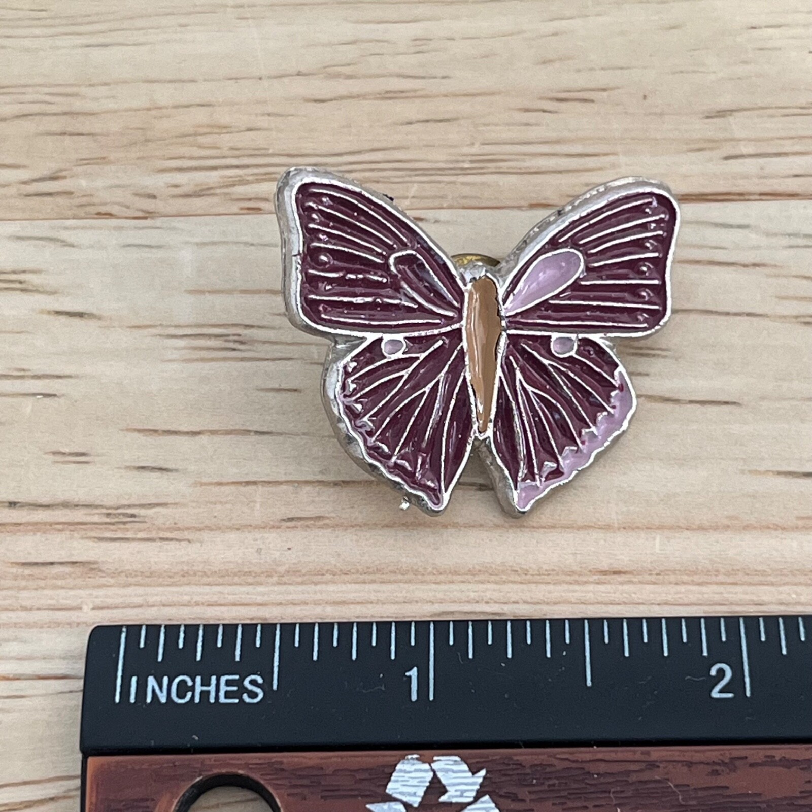 Vintage Colorful Butterfly Metal Lapel Pin Brooch
