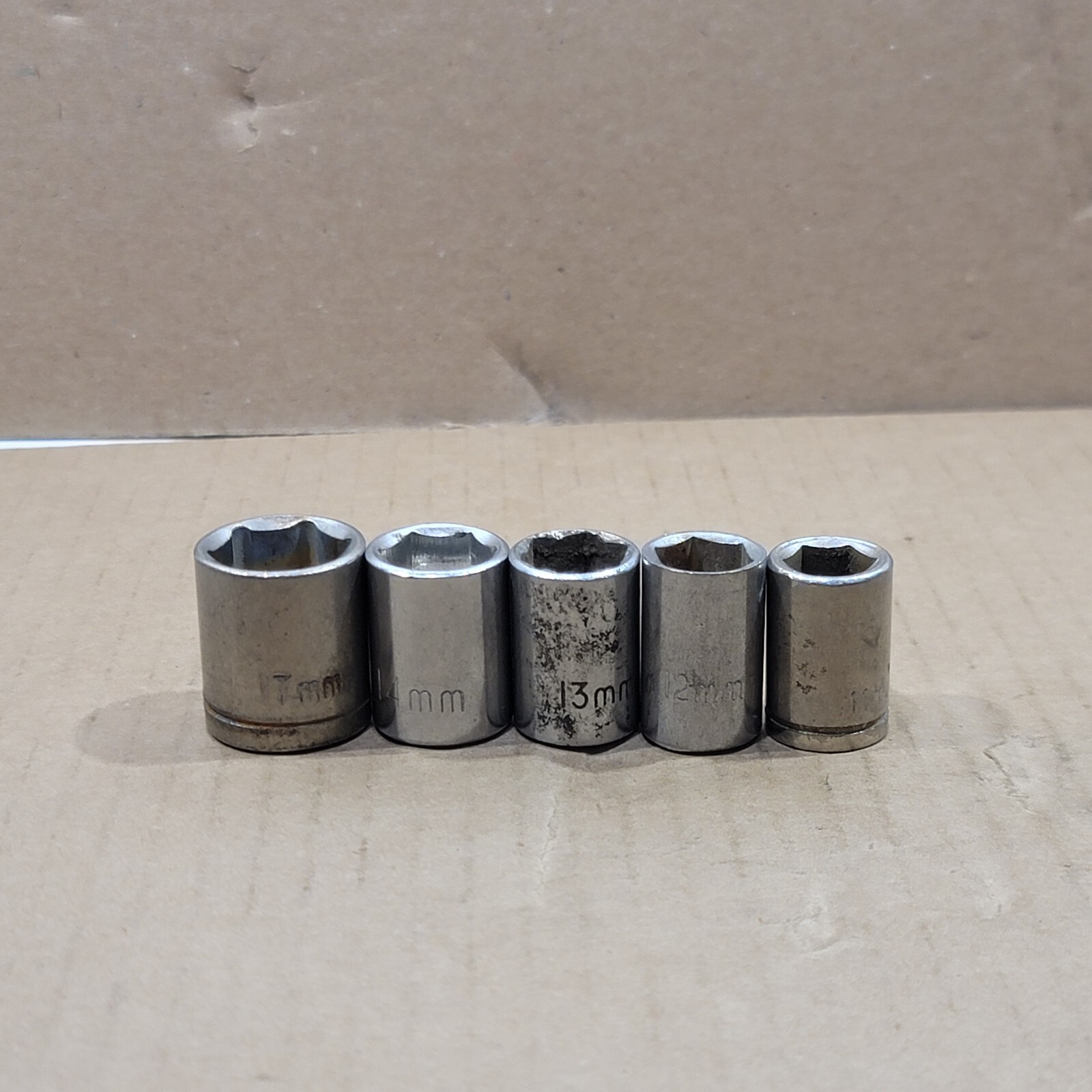 Unbranded 3/8"drive 6pt Socket 5Pc 17 14 13 12 11mm