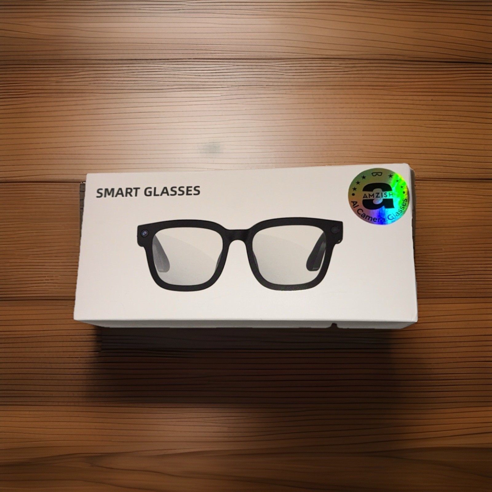 AMZISH G300L Smart Glasses 8MP HD Camera Bluetooth Black Frame