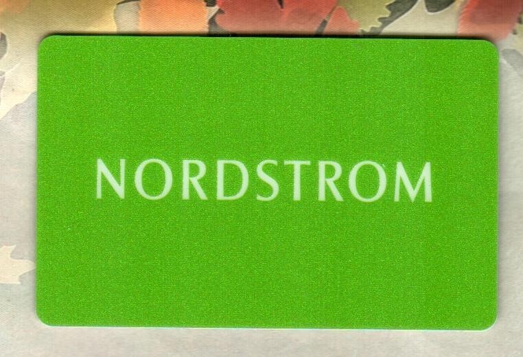 NORDSTROM White Logo Over Green ( 2014 ) Gift Card ( $0 )