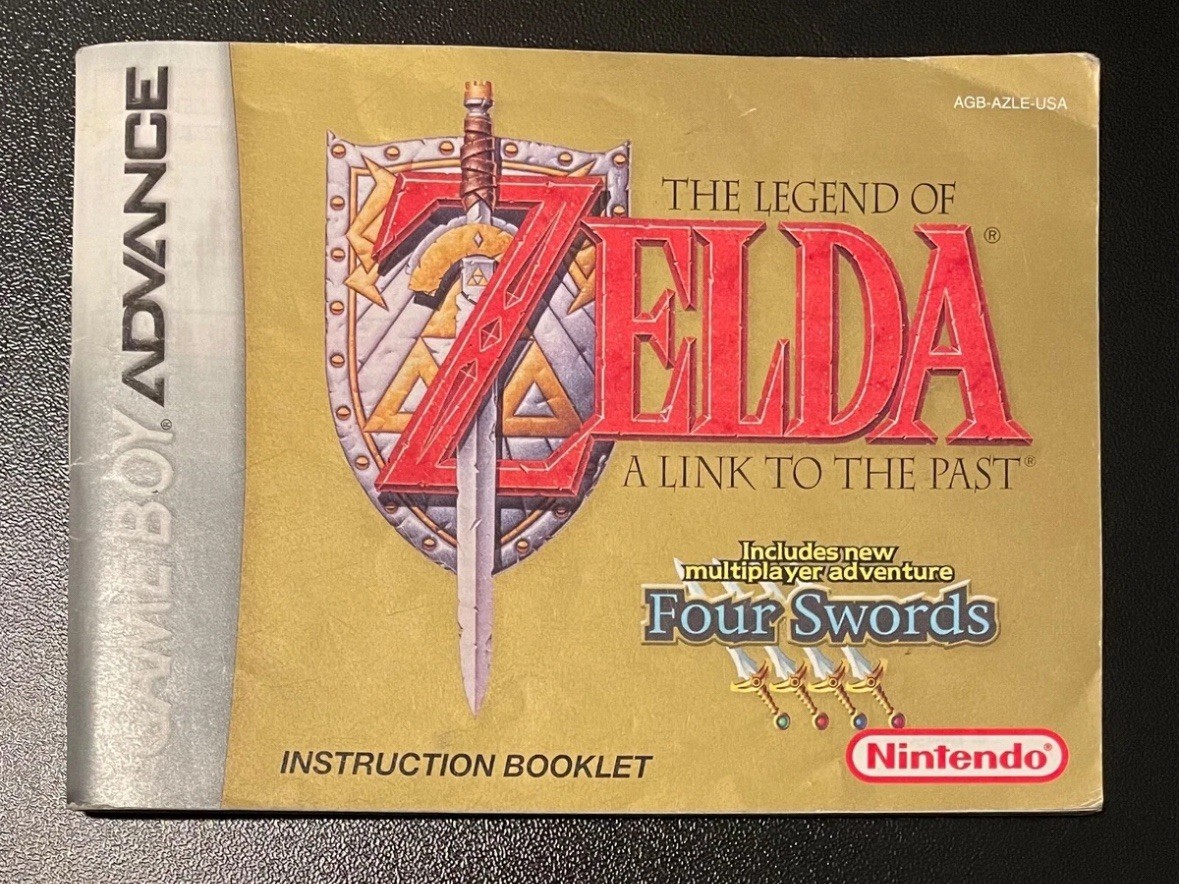 Game Boy Advance Legend of Zelda: A Link to the Past Four Swords GBA Manual Only