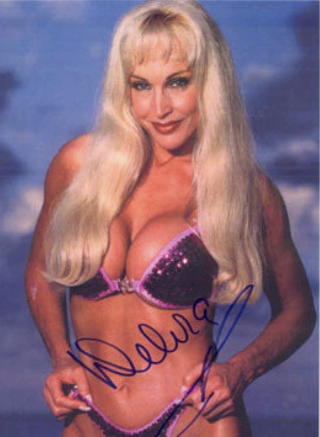 Debra McMichael Signed Sexy In Bikini RP 8X10 Photo Reprint WWE 
