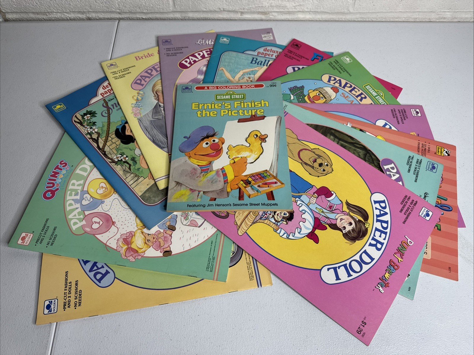 VTG 80's 90's Lot of 12 Golden Paper Doll Books My buddy Snow White Full House