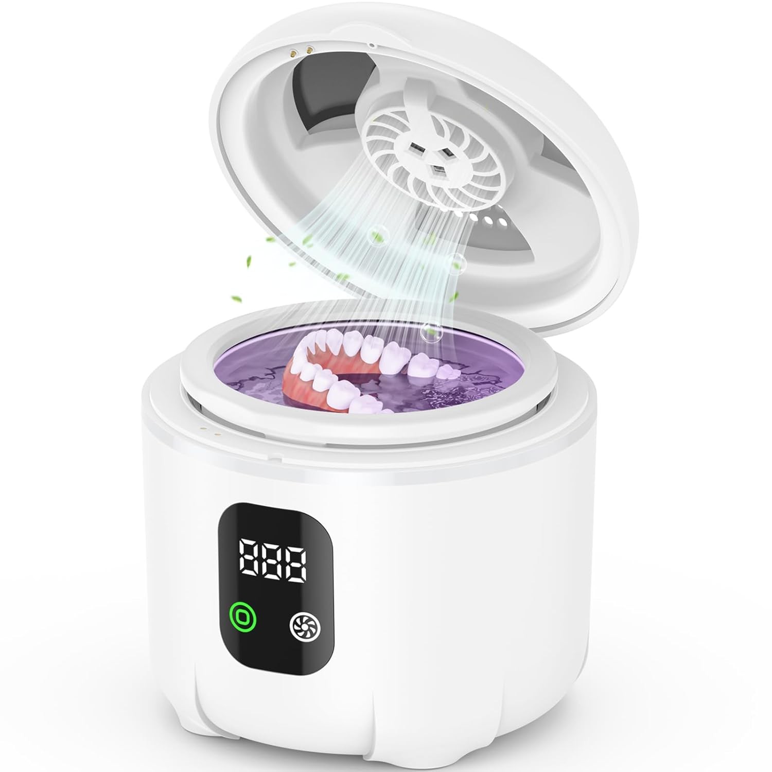2025 Ultrasonic Retainer Cleaner 45KHz 25W Portable Denture Cleaner with Drying